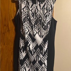 Connected Apparel Black and White Sheath Mini Dress